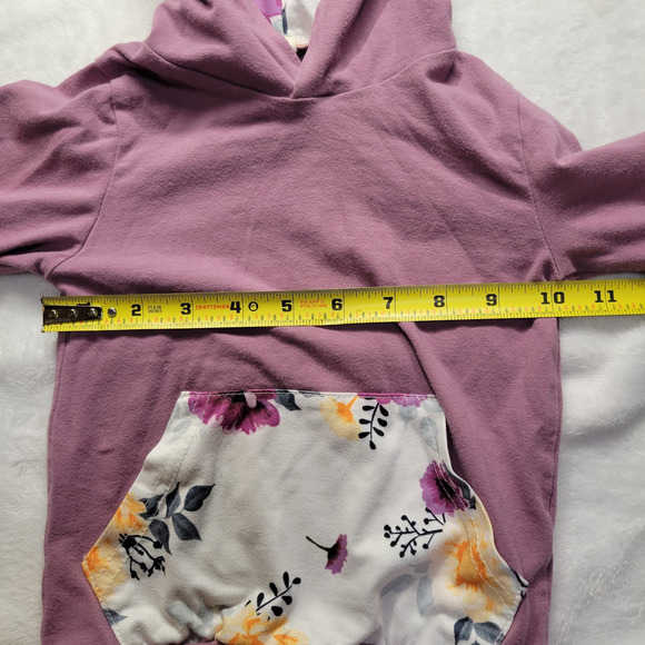 Sweater Pants Baby Girls 2T Toddler Hoodie Floral Purple Fall 2PC - Picture 4 of 12